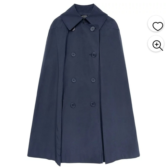 Max Studio London Womens Trench Cape Jacket, Small dknavy - Picture 3 of 7